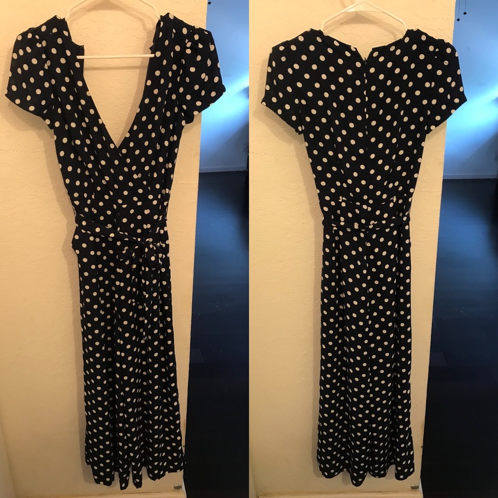 J Crew Petite Polka Dot Jumpsuit